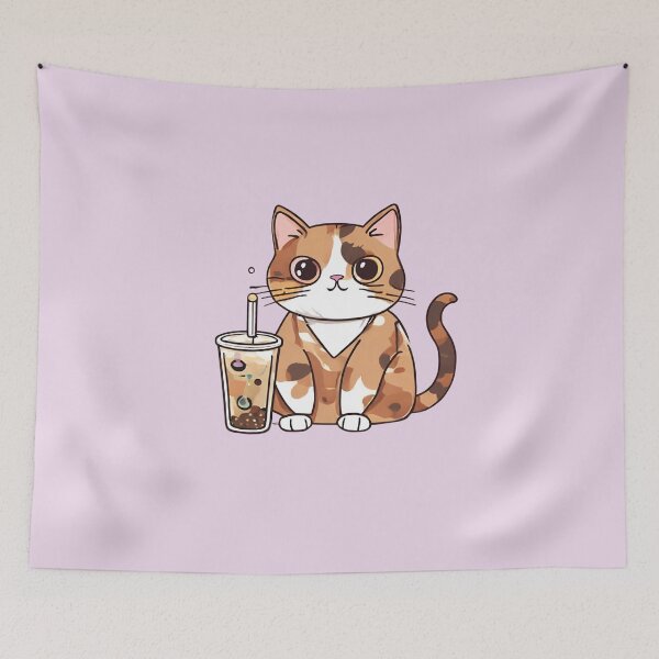 Item preview, Boba Kitty designed and sold by cozyvintage.