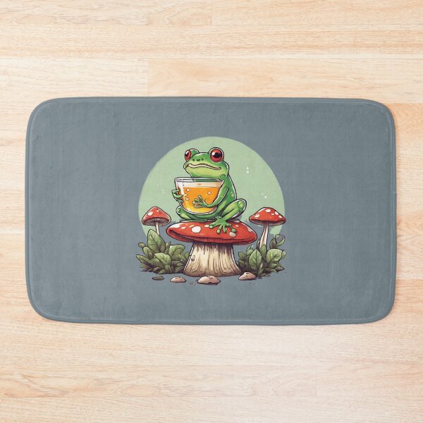 Item preview, Frog on a Mushroom designed and sold by cozyvintage.