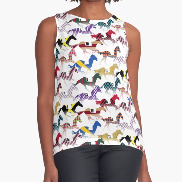 Aperçu de l'œuvre Off to the Horse Races Jockey Silks Pattern créée et vendue par WickedRefined - Nicole Demereckis.