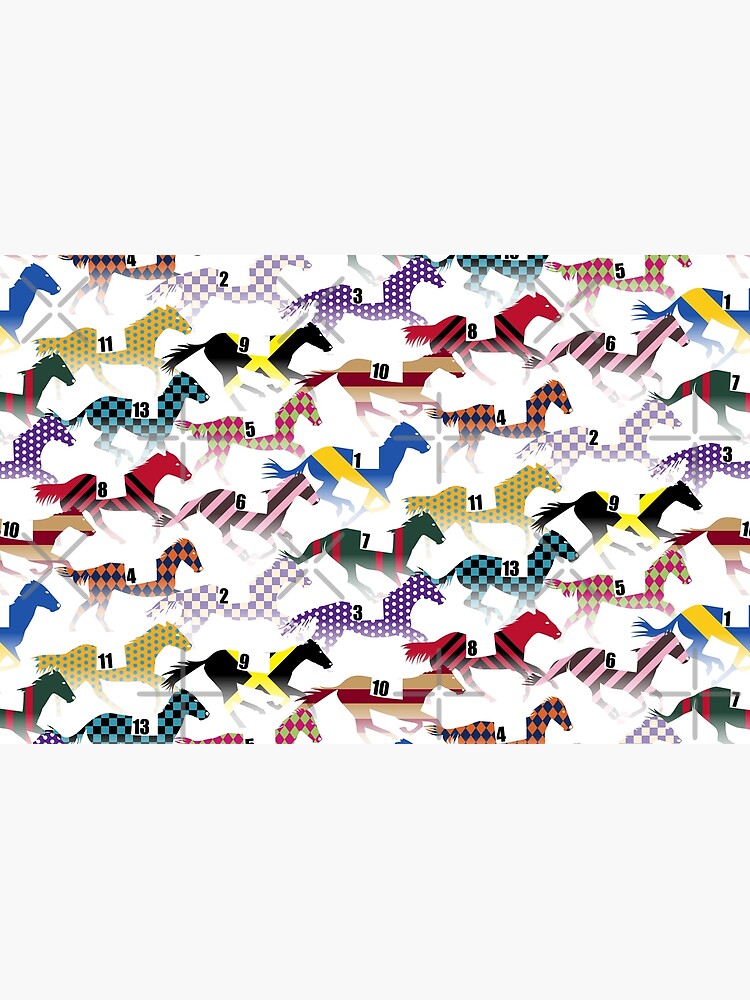 Thumbnail 4 of 4, Zipper Pouch, Off to the Horse Races Jockey Silks Pattern designed and sold by wickedrefined.