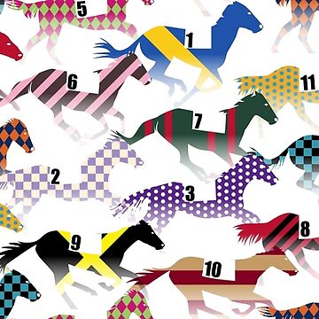 Artwork thumbnail, Off to the Horse Races Jockey Silks Pattern by WickedRefined - Nicole Demereckis