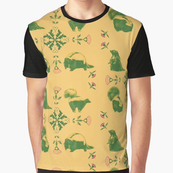 Thistle skunk tile pattern  Graphic T-Shirt