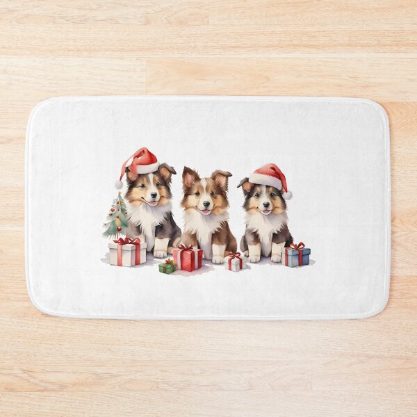 Item preview, The cute dog watercolor on Christmas day give gift to loved designed and sold by cartoon4289.