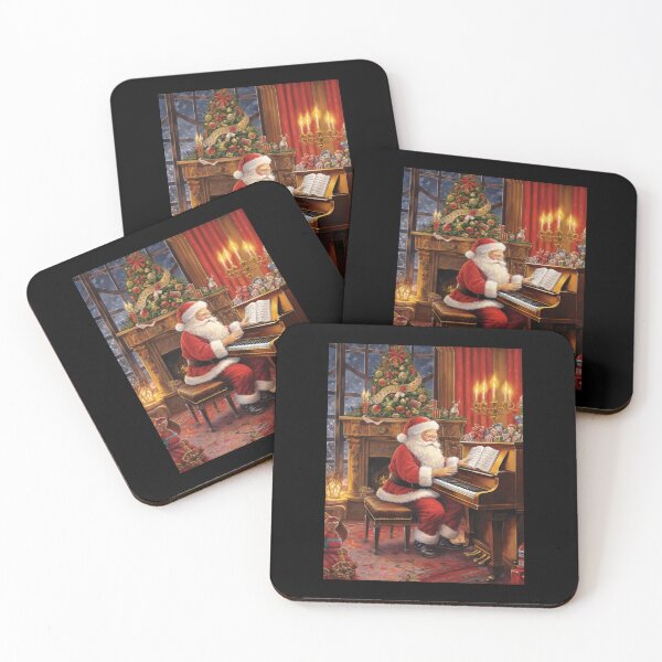Item preview, Santa Claus Happily Plays The Piano designed and sold by CamilleNorris.