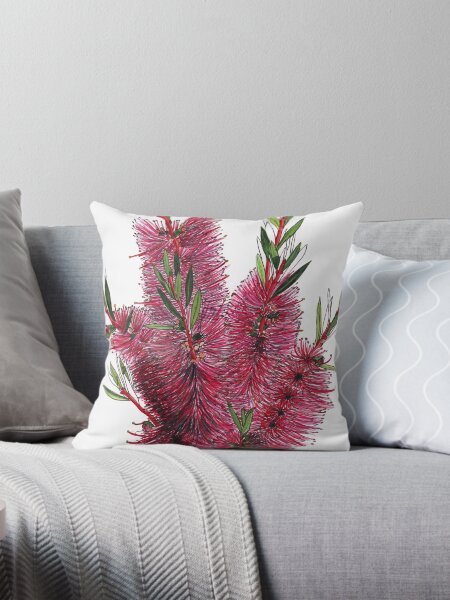 Aperçu de l'œuvre Fleurs de Bottlebrush rose flore australienne créée et vendue par blueidesign.