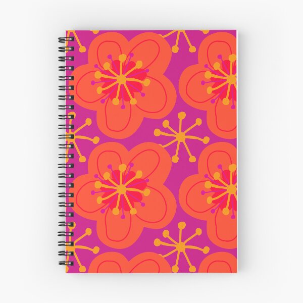 Item preview, Bright Orange Blossoms on Magenta designed and sold by Karen Anne Isaksen Glick.