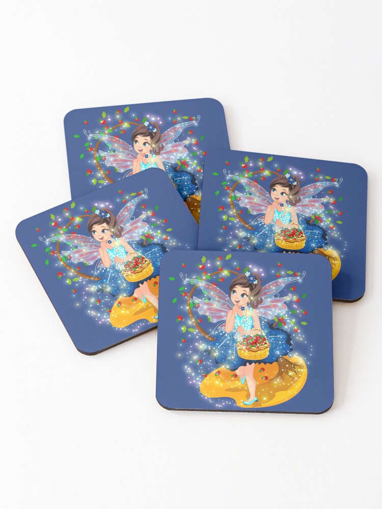 Thumbnail 1 of 5, Coasters (Set of 4), Iaada and Bubba Visit Vermont With Bubba designed and sold by FairyBookClub.