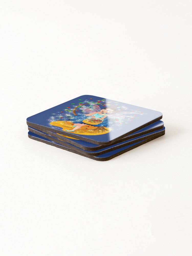 Thumbnail 4 of 5, Coasters (Set of 4), Iaada and Bubba Visit Vermont With Bubba designed and sold by FairyBookClub.