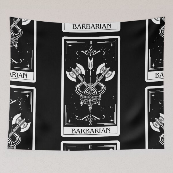 Item preview, Barbarian Tarot Card D&D Nat 20 Dungeons & Dragons  designed and sold by JaeSlaysDragons.