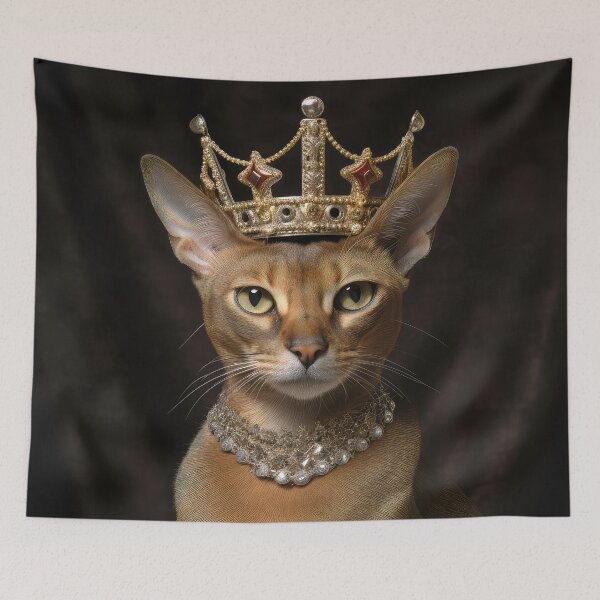 Item preview, Abyssinian Cat with Crown 01 designed and sold by Elisabeth Lucas.