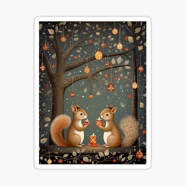 Item preview, Two Squirrels On A Date designed and sold by SallieIrma.