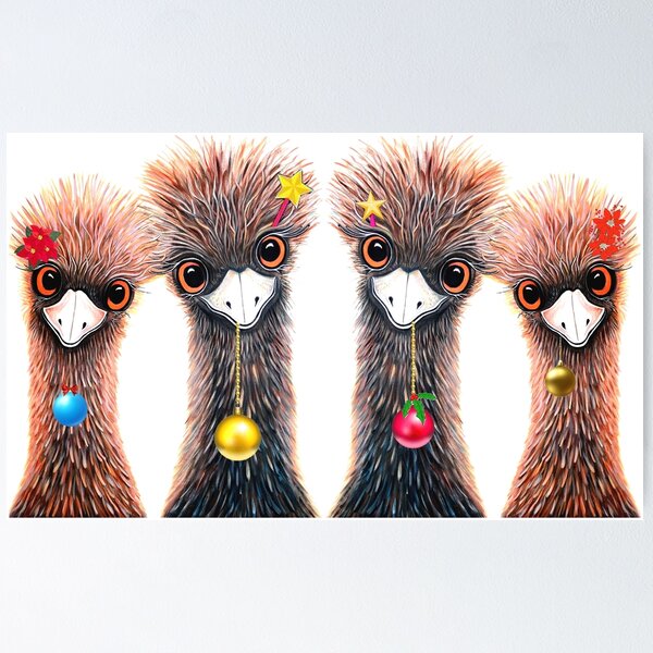 Item preview, Emu Christmas Party designed and sold by Linda Callaghan.