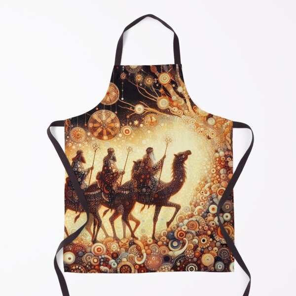 Item preview, Abstract ornamental illustration of three wise men traveling to visit born Jesus in Bethlehem designed and sold by 4Seasons.