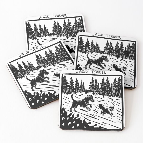 Item preview, Jagd Terrier Stamp Art designed and sold by BrinaDraws.