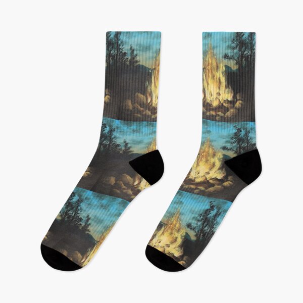 Item preview, Blue Night Sky Camping Lover Campsite Bonfire Campfire  designed and sold by LEILA ART SPACE.