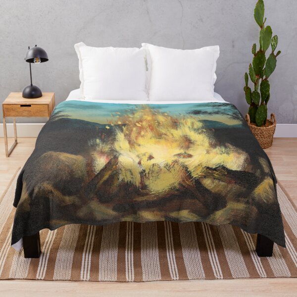 Item preview, Blue Night Sky Camping Lover Campsite Bonfire Campfire designed and sold by LEILA ART SPACE.