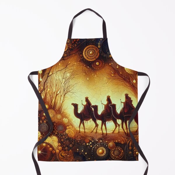 Item preview, Abstract ornamental illustration of three wise men traveling to visit born Jesus in Bethlehem designed and sold by 4Seasons.
