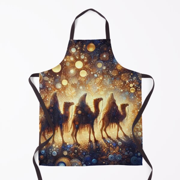 Item preview, Abstract ornamental illustration of three wise men traveling to visit born Jesus in Bethlehem designed and sold by 4Seasons.