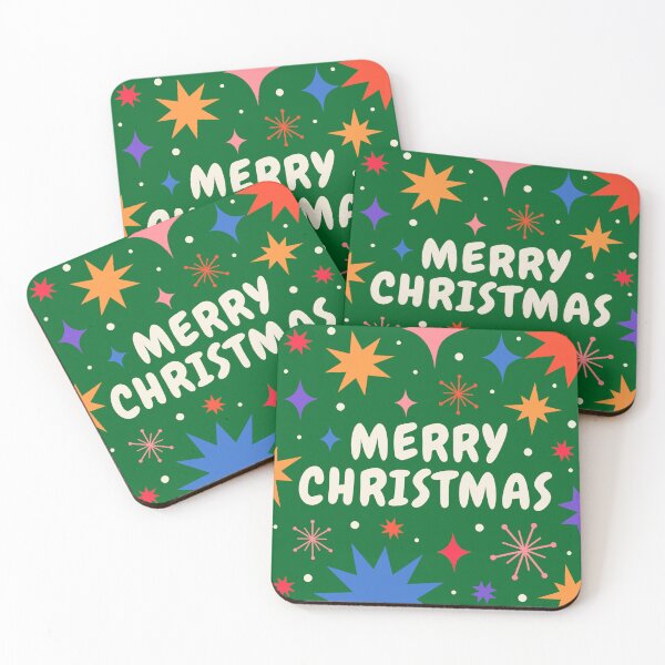 Item preview, Merry Christmas Colorful Stars Pattern designed and sold by MelTay21.