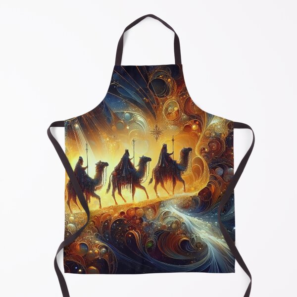 Item preview, Abstract ornamental illustration of three wise men traveling to visit born Jesus in Bethlehem designed and sold by 4Seasons.