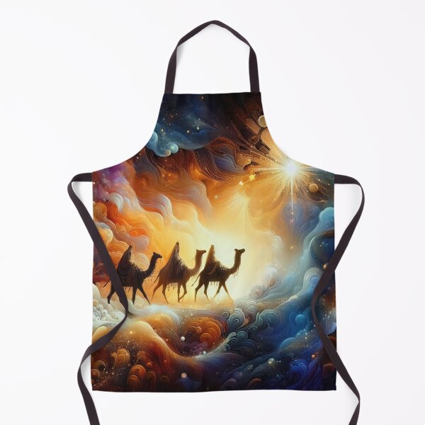 Item preview, Abstract ornamental illustration of three wise men traveling to visit born Jesus in Bethlehem designed and sold by 4Seasons.