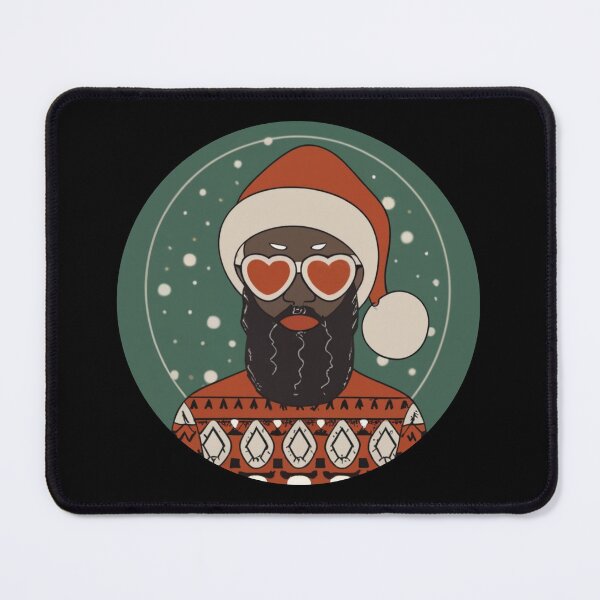 Item preview, Joyful African American Santa Claus T-Shirt Sticker designed and sold by PedalPowerGFX.