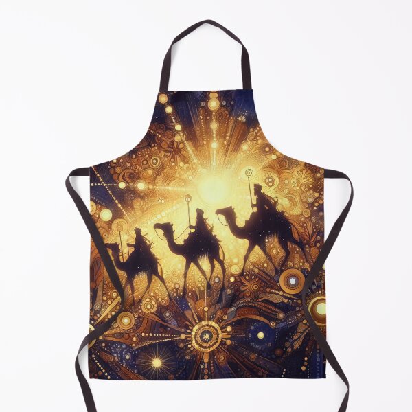 Item preview, Abstract ornamental illustration of three wise men traveling to visit born Jesus in Bethlehem designed and sold by 4Seasons.