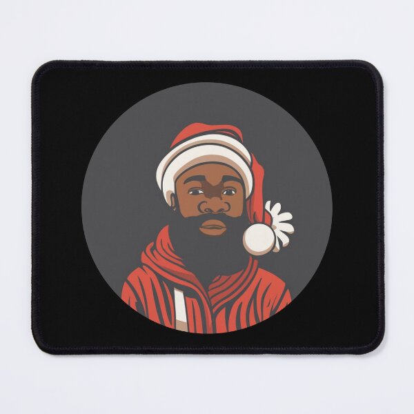 Item preview, Festive Black Santa Claus T-Shirt Sticker designed and sold by PedalPowerGFX.