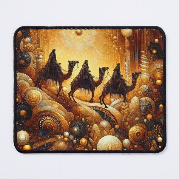 Item preview, Abstract ornamental illustration of three wise men traveling to visit born Jesus in Bethlehem designed and sold by 4Seasons.