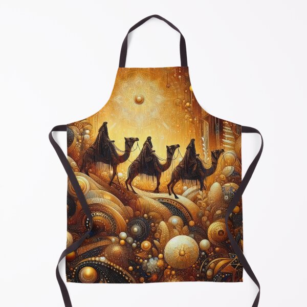 Item preview, Abstract ornamental illustration of three wise men traveling to visit born Jesus in Bethlehem designed and sold by 4Seasons.