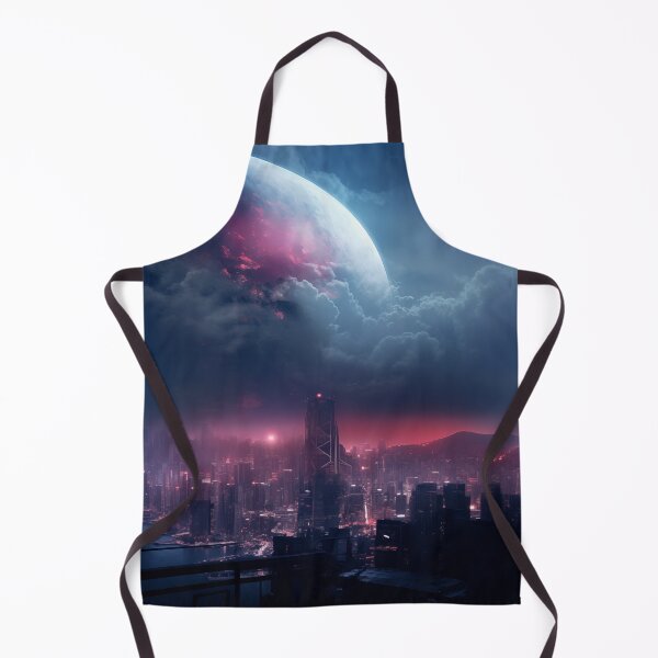 Item preview, Crimson Eclipse Over Neon Metropolis designed and sold by kaileena-ai.