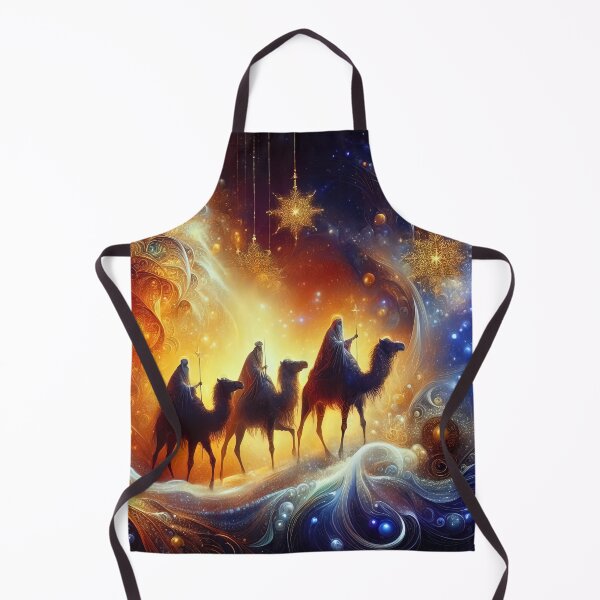 Item preview, Abstract ornamental illustration of three wise men traveling to visit born Jesus in Bethlehem designed and sold by 4Seasons.