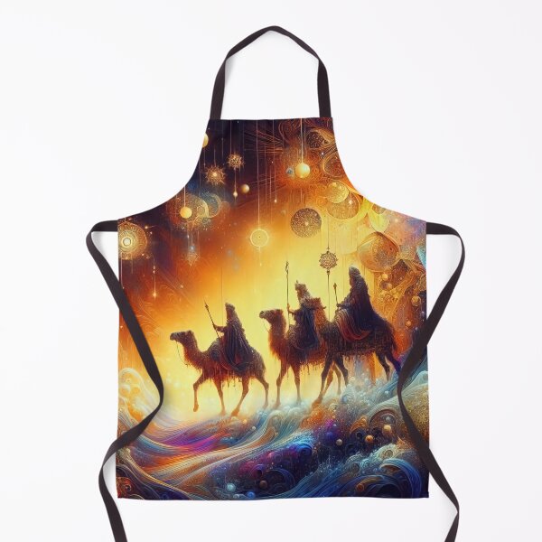 Item preview, Abstract ornamental illustration of three wise men traveling to visit born Jesus in Bethlehem designed and sold by 4Seasons.