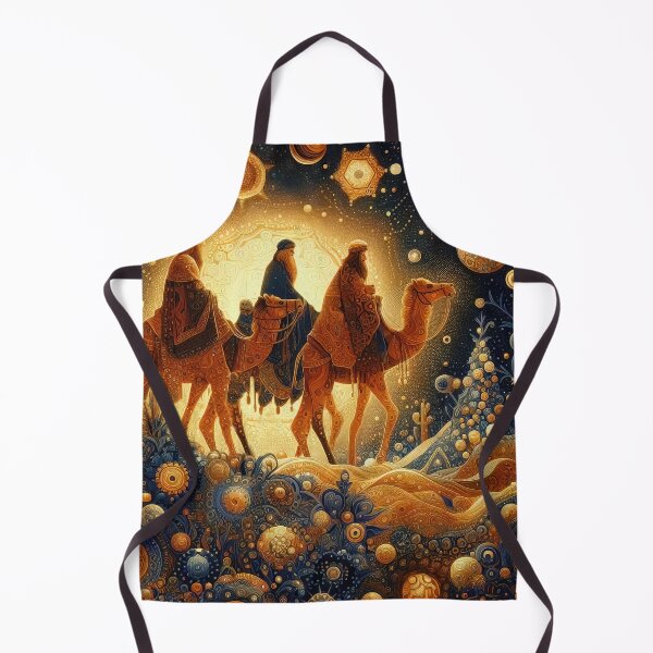 Item preview, Abstract ornamental illustration of three wise men traveling to visit born Jesus in Bethlehem designed and sold by 4Seasons.