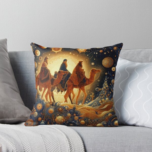 Item preview, Abstract ornamental illustration of three wise men traveling to visit born Jesus in Bethlehem designed and sold by 4Seasons.