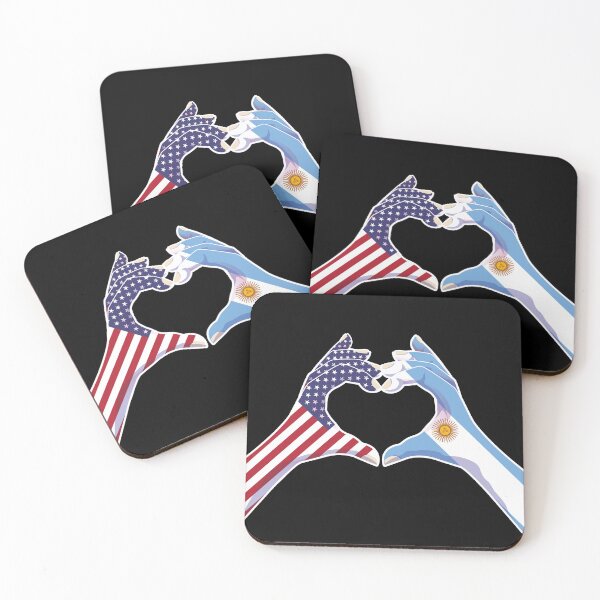 Item preview, Argentina Argentine Argentinean Argentinian USA United States American America Love Heart Peace designed and sold by FlagX.