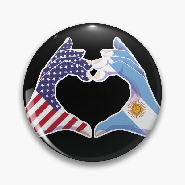 Item preview, Argentina Argentine Argentinean Argentinian USA United States American America Love Heart Peace designed and sold by FlagX.