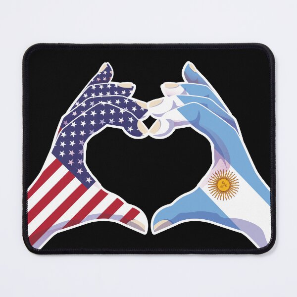 Item preview, Argentina Argentine Argentinean Argentinian USA United States American America Love Heart Peace designed and sold by FlagX.