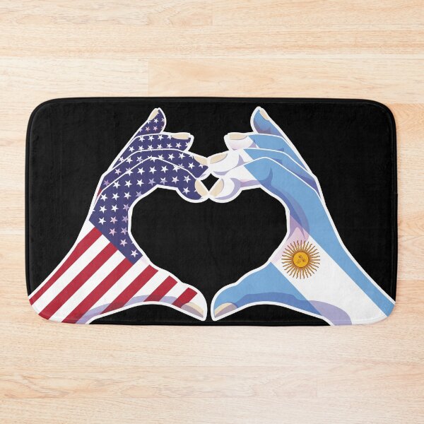 Item preview, Argentina Argentine Argentinean Argentinian USA United States American America Love Heart Peace designed and sold by FlagX.