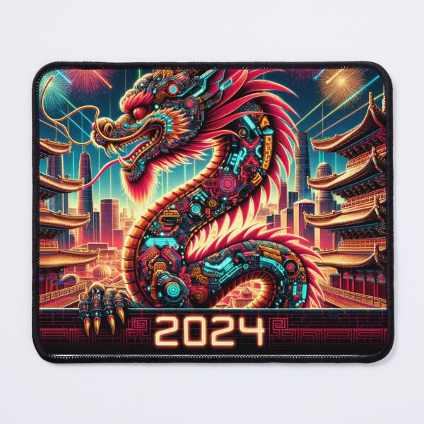 Item preview, 2024 Dragon Futuristic Design designed and sold by visionaryprint.