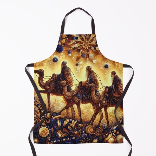 Item preview, Abstract ornamental illustration of three wise men traveling to visit born Jesus in Bethlehem designed and sold by 4Seasons.