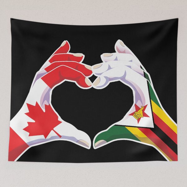Item preview, Zimbabwe Zimbabwean Canadian Canada Love Heart Peace designed and sold by FlagX.