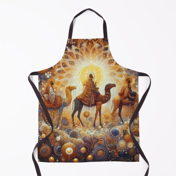 Item preview, Abstract ornamental illustration of three wise men traveling to visit born Jesus in Bethlehem designed and sold by 4Seasons.