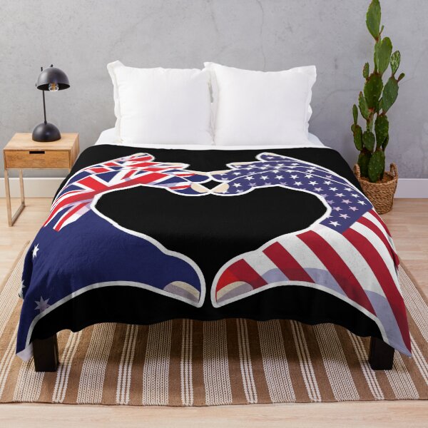 Item preview, USA United States American America Australian Australia Love Heart Peace designed and sold by FlagX.