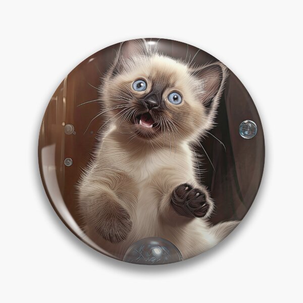 Item preview, Siamese Kitten Playing with Bubbles designed and sold by Elisabeth Lucas.