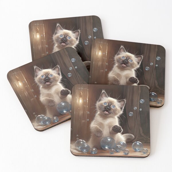 Item preview, Siamese Kitten Playing with Bubbles designed and sold by Elisabeth Lucas.