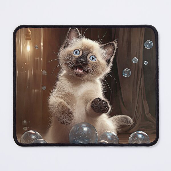 Item preview, Siamese Kitten Playing with Bubbles designed and sold by Elisabeth Lucas.