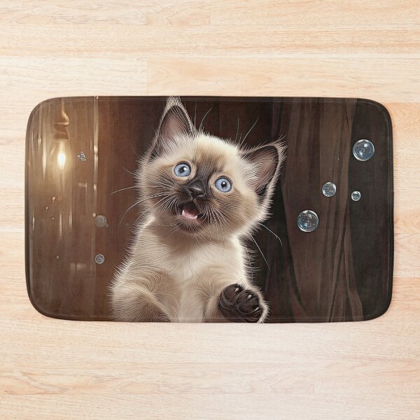 Item preview, Siamese Kitten Playing with Bubbles designed and sold by Elisabeth Lucas.