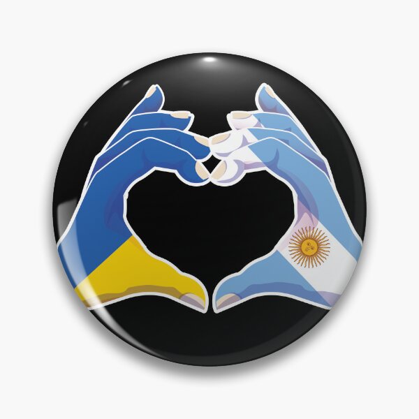 Item preview, Argentina Argentine Argentinean Argentinian Ukraine Ukrainian Love Heart Peace designed and sold by FlagX.