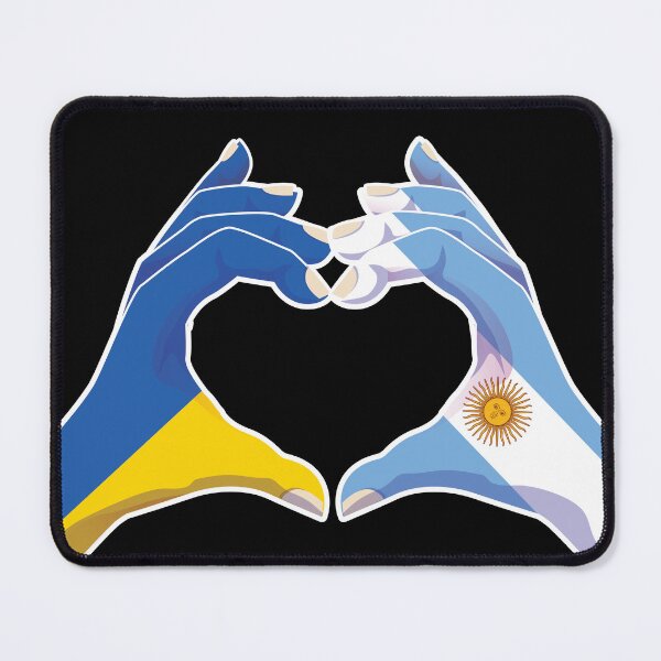 Item preview, Argentina Argentine Argentinean Argentinian Ukraine Ukrainian Love Heart Peace designed and sold by FlagX.
